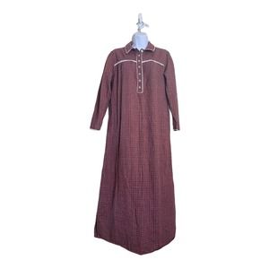CABERNET SLEEPWEAR  Long Night Gown Plaid Sz S